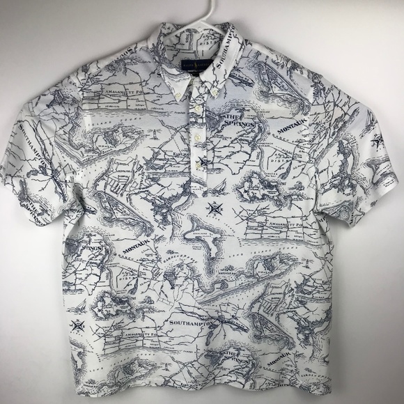 Ralph Lauren Other - Ralph Lauren Men's Knit oxford Nautical Map Sz XXL